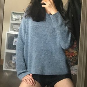 blue sweater